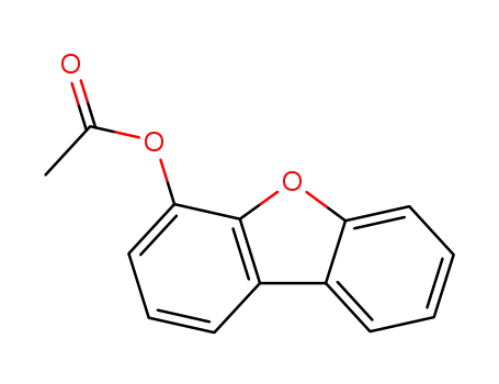 Molecular Structure of 101762-27-0 (4-Dibenzofuranol, acetate)