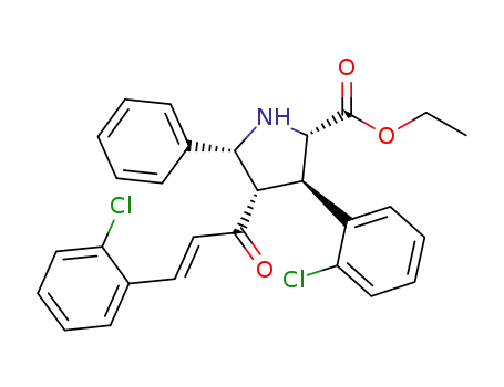 ethyl 3-(2-chlorophenyl)-4-((E)-3-(2-chlorophenyl)acryloyl)-5-phenylpyrrolidine-2-carboxylate