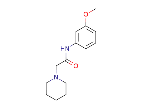 Molecular Structure of 40297-47-0 (N-(3-methoxyphenyl)-2-(piperidin-1-yl)acetamide)