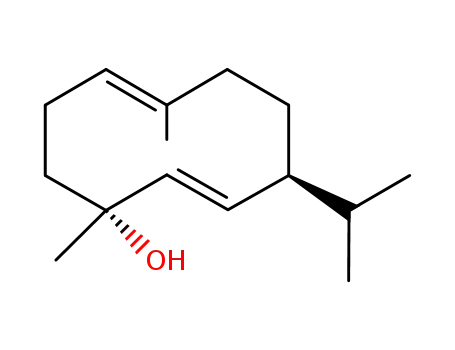 Molecular Structure of 207221-31-6 (2,7-Cyclodecadien-1-ol, 1,7-dimethyl-4-(1-methylethyl)-,
(1R,2E,4S,7E)-)