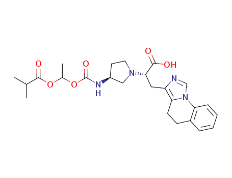 (2S)-3-(4,5-dihydroimidazo[1,5-a]quinolin-3-yl)-2-{(3S)-3-[({1[(2-methylpropanoyl)oxy]ethoxy}carbonyl)amino]pyrrolidin-1-yl}propanoic acid