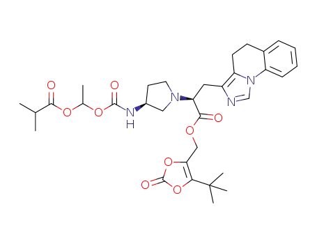 (5-tert-butyl-2-oxo-1,3-dioxol-4-yl)methyl (2S)-3-(4,5-dihydroimidazo[1,5-a]quinolin-3-yl)-2-{(3S)-3-[({1-[(2-methylpropanoyl)oxy]ethoxy}carbonyl)amino]pyrrolidin-1-yl}propanoate