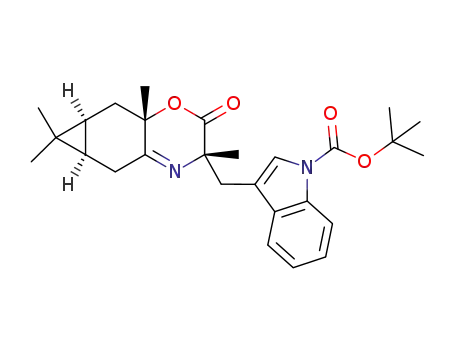 tert-butyl 3-{[(3S,5aR,6aS,7aS)-2,3,5,5a,6,6a,7,7a-octahydro-3,6,6,7a-tetramethyl-2-oxobicyclo[4.1.0]hept-1(6)eno[3,4-b][1,4]oxazin-3-yl]methyl}-1H-indole-1-carboxylate