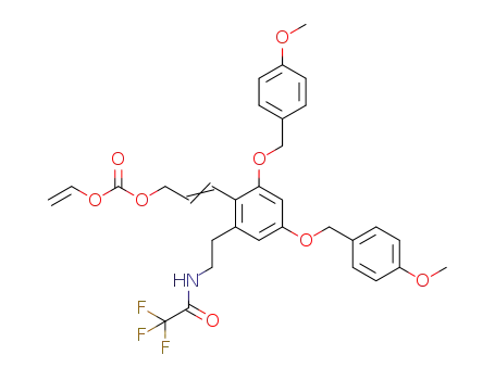 1,3-bis(4-methoxybenzyloxy)-4-(3-ethenyloxycarbonyloxyprop-1-enyl)-5-[ 2-(trifluoroacetamido)ethyl]benzene