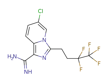 6-chloro-3-(3,3,4,4,4-pentafluorobutyl)imidazo[1,5-a]pyridine-1-carboximidamide