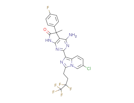 4-amino-2-[6-chloro-3-(3,3,4,4,4-pentafluorobutyl)imidazo[1,5-a]pyridin-1-yl]-5-(4-fluorophenyl)-5-methyl-5,7-dihydro-6H-pyrrolo[2,3-d]pyrimidin-6-one