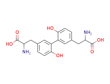 Molecular Structure of 980-21-2 (2-amino-3-[3-[5-(2-amino-3-hydroxy-3-oxopropyl)-2-hydroxyphenyl]-4-hydroxyphenyl]propanoic acid)