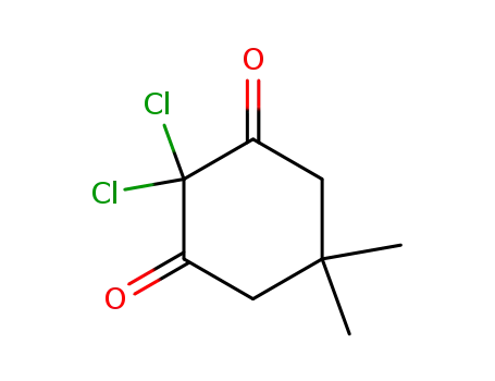 Molecular Structure of 7298-86-4 (2,2-dichloro-5,5-dimethylcyclohexane-1,3-dione)