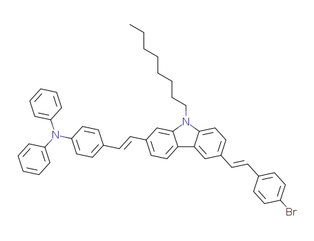 4-((E)-2-(6-((E)-4-bromostyryl)-9-octyl-9H-carbazol-2-yl)vinyl)-N,N-diphenylaniline