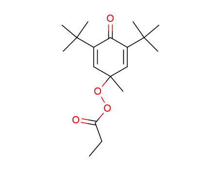 Molecular Structure of 62926-75-4 (Propaneperoxoic acid,
3,5-bis(1,1-dimethylethyl)-1-methyl-4-oxo-2,5-cyclohexadien-1-yl ester)