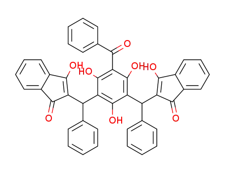2-((3-benzoyl-2,4,6-trihydroxy-5-((3-hydroxy-1-oxo-1H-inden-2-yl)(phenyl)methyl)phenyl)(phenyl)methyl)-3-hydroxy-1H-inden-1-one