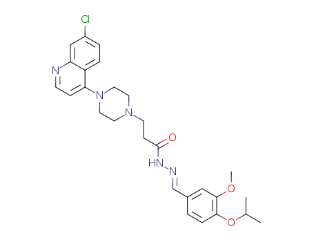 3-[4-(7-chloro-4-quinolyl)piperazin-1-yl]-N-[(E)-(4-isopropoxy-3-methoxyphenyl)methyleneamino]propanamide