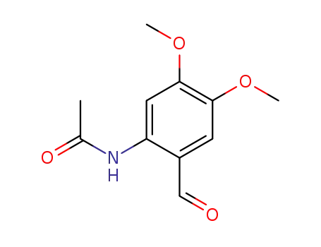 Molecular Structure of 22608-86-2 (N-(2-FORMYL-4,5-DIMETHOXY-PHENYL)-ACETAMIDE)