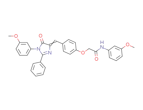 N-(3-methoxyphenyl)-2-(4-((1-(3-methoxyphenyl)-5-oxo-2-phenyl-1,5-dihydro-4H-imidazol-4-ylidene)methyl)phenoxy)acetamide