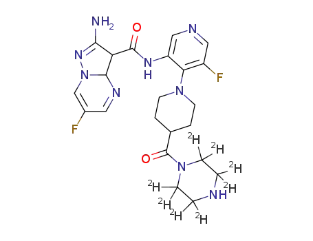 2-amino-6-fluoro-N-(5-fluoro-4-(4-(2,2,3,3,5,5,6,6-octadeutero-piperazine-1-carbonyl)piperidin-1-yl)-3-pyridyl)pyrazolo[1,5-a]pyrimidine-3-carboxamide