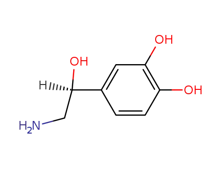 Molecular Structure of 149-95-1 ((S)-4-(2-amino-1-hydroxyethyl)pyrocatechol)