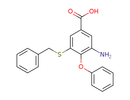 5-amino-3-benzylthio-4-phenoxybenzoic acid