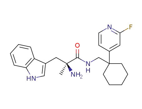(S)-2-amino-3-(1H-indol-3-yl)-N-[1-(2-fluoropyridin-5-yl)-cyclohexylmethyl]-2-methylpropionamide