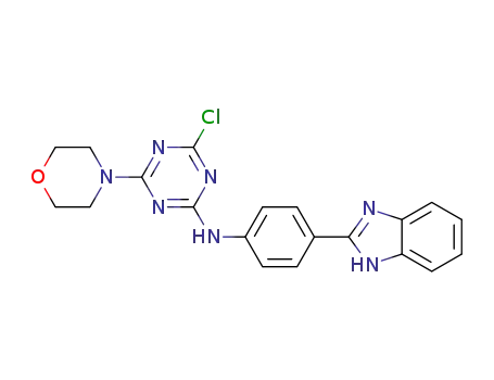 [4-(3H-benzimidazol-2-yl)-phenyl]-(4-chloro-6-morpholin-4-yl-[1,3,5]triazin-2-yl)amine