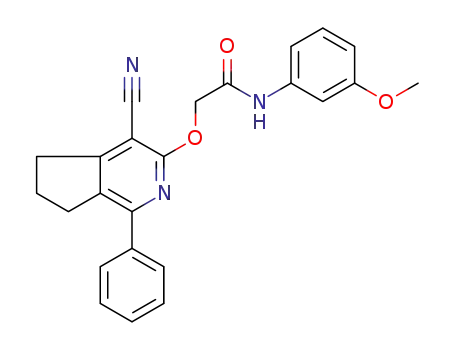 2-[(4-cyano-1-phenyl-6,7-dihydro-5H-cyclopenta[c]pyridin-3-yl)oxy]-N-(3-methoxyphenyl)acetamide