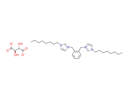 3,3'-di-n-octyl-1,1'(1,4-phenylenedimethylene)diimidazolium meso-tartrate