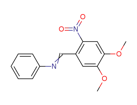 Molecular Structure of 63190-11-4 (N-(4,5-dimethoxy-2-nitrobenzylidene)aniline)