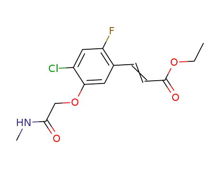 ethyl 3-(4-chloro-2-fluoro-5-(N-methylcarbamoylmethoxy)phenyl)acrylate