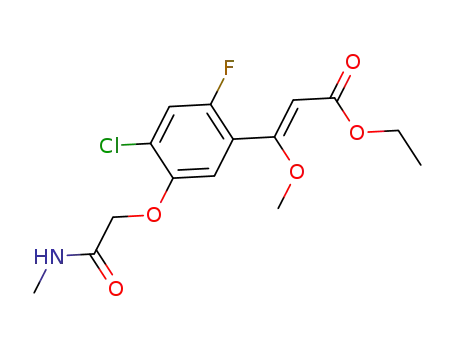ethyl 3-methoxy-3-{4-chloro-2-fluoro-5-(N-methylcarbamoylmethoxy)phenyl}acrylate