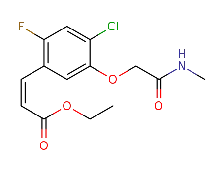 ethyl 2-bromo-3-{4-chloro-2-fluoro-5-(N-methylcarbamoylmethoxy)phenyl}acrylate