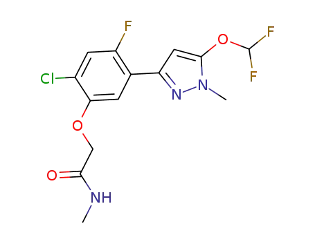 3-{4-chloro-2-fluoro-5-(N-methylcarbamoylmethoxy)phenyl}-5-difluoromethoxy-1-methylpyrazole