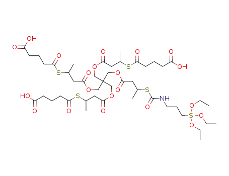 12-(((3-((4-carboxybutanoyl)thio)butanoyl)oxy)methyl)-12-(12,12-diethoxy-5-methyl-3,7-dioxo-2,13-dioxa-6-thia-8-aza-12-silapentadecyl)-7,17-dimethyl-5,9,15,19-tetraoxo-10,14-dioxa-6,18-dithiatricosanedioic acid