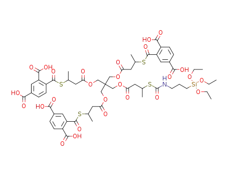 2,2'-(8-(((3-((2,4-dicarboxybenzoyl)thio)butanoyl)oxy)methyl)-8-(12,12-diethoxy-5-methyl-3,7-dioxo-2,13-dioxa-6-thia-8-aza-12-silapentadecyl)-3,13-dimethyl-5,11-dioxo-6,10-dioxa-2,14-dithiapentadecane diyl)diterephthalic acid