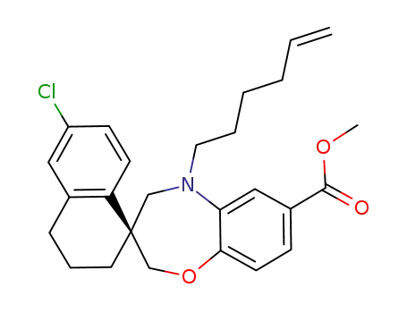 methyl (S)-6'-chloro-5-(hex-5-en-1-yl)-3',4,4',5-tetrahydro-2H,2H’-spiro[benzo[b][1,4]oxazepine-3,1'-naphthalene]-7-carboxylate