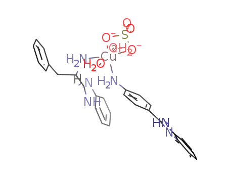[Cu(4-benzoimidazol-2-ylaniline)(1-(benzoimidazol-2-yl)-2-phenylethanamine)SO4*2H2O]