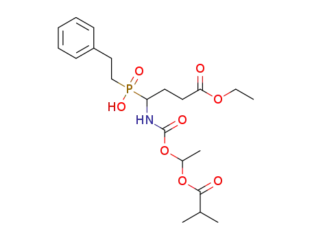 {4-ethoxy-1-[({1-[(2-methylpropanoyl)oxy]ethoxy}carbonyl)amino]-4-oxobutyl}(2-phenylethyl)phosphinic acid