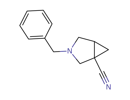 Molecular Structure of 56062-59-0 (3-Azabicyclo[3.1.0]hexane-1-carbonitrile, 3-(phenylmethyl)-)