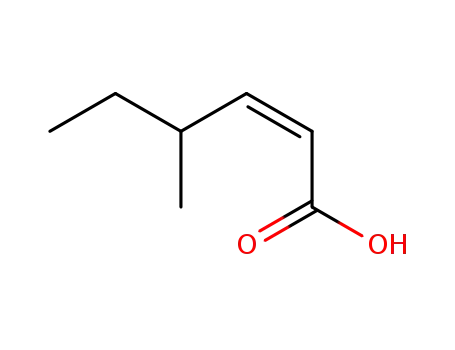 Molecular Structure of 18951-40-1 (CIS-3-METHYL-2-HEXENOIC ACID)