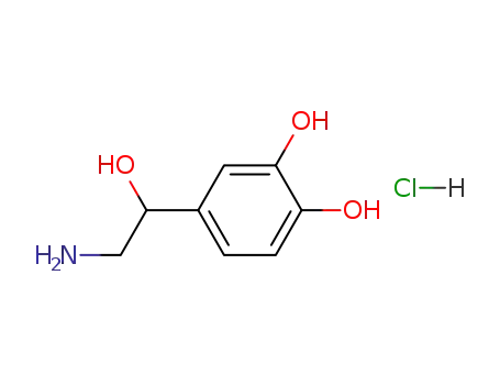 Molecular Structure of 55-27-6 (DL-NORADRENALINE HYDROCHLORIDE)