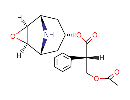 (S)-3-acetoxy-2-phenyl-propionic acid (1rN,2tH,4tH,5cN)-3-oxa-9-aza-tricyclo[3.3.1.02,4]non-7t-yl ester