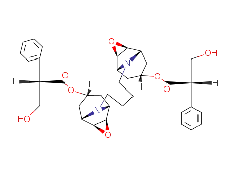 (S)-3-hydroxy-2-phenyl-propionic acid 9,9'-butane-1,4-diyl-bis-((1rN,2tH,4tH,5cN)-3-oxa-9-aza-tricyclo[3.3.1.02,4]non-7t-yl) ester