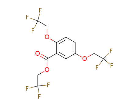 Molecular Structure of 50778-57-9 (2,2,2-TRIFLUOROETHYL 2,5-BIS(2,2,2-TRIFLUOROETHOXY)BENZOATE)