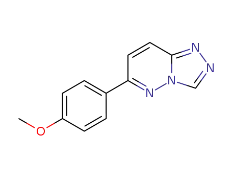 Molecular Structure of 117979-38-1 (1,2,4-Triazolo[4,3-b]pyridazine, 6-(4-methoxyphenyl)-)
