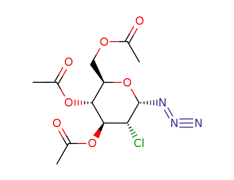 Acetic acid (2R,3R,4S,5R,6S)-4-acetoxy-2-acetoxymethyl-6-azido-5-chloro-tetrahydro-pyran-3-yl ester