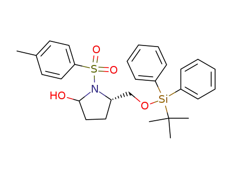N-p-toluenesulphonyl(5-diphenyl-tert-butylsilyloxymethyl)-2-hydroxypyrrolidine