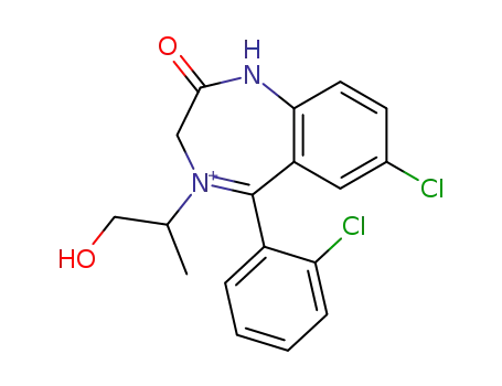 7-Chloro-5-(2-chloro-phenyl)-4-(2-hydroxy-1-methyl-ethyl)-2-oxo-2,3-dihydro-1H-benzo[e][1,4]diazepin-4-ium