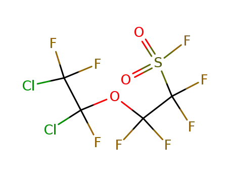 Molecular Structure of 144728-59-6 (2-(1,2-dichloro-1,2,2-trifluoroethoxy)-1,1,2,2-tetrafluoroethanesulfonyl fluoride)