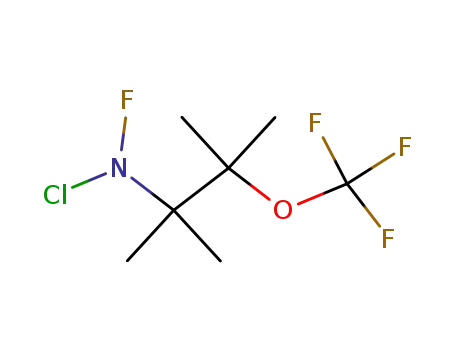 N-chloro-N-fluoro-dimethyl-2,3 trifluoromethoxy-3 butylamine-2