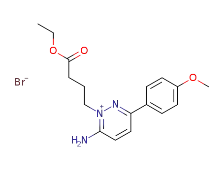 6-Amino-1-(3-ethoxycarbonyl-propyl)-3-(4-methoxy-phenyl)-pyridazin-1-ium; bromide