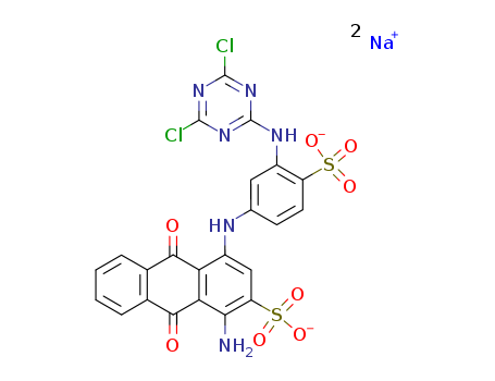 2-Anthracenesulfonicacid,1-amino-4-[[3-[(4,6-dichloro-1,3,5-triazin-2-yl)amino]-4-sulfophenyl]amino]-9,10-dihydro-9,10-dioxo-(13324-20-4)