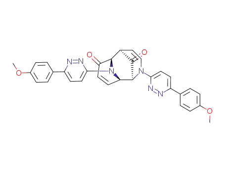(1R,2S,6R,7R)-3,11-Bis-[6-(4-methoxy-phenyl)-pyridazin-3-yl]-3,11-diaza-tricyclo[5.3.1.12,6]dodeca-4,9-diene-8,12-dione